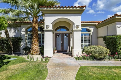 Stunning custom home built by Fox Brothers, sits on an elevated on Bermuda Dunes Country Club in California - for sale on GolfHomes.com, golf home, golf lot