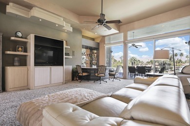 Stunning custom home built by Fox Brothers, sits on an elevated on Bermuda Dunes Country Club in California - for sale on GolfHomes.com, golf home, golf lot