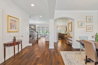 This stunning, custom-built home features both a primary and on Hunters Point Golf Club in Idaho - for sale on GolfHomes.com, golf home, golf lot