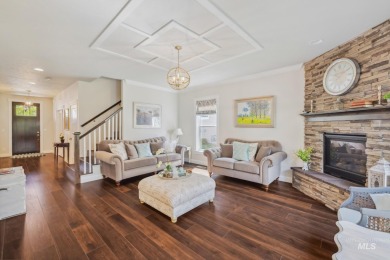 This stunning, custom-built home features both a primary and on Hunters Point Golf Club in Idaho - for sale on GolfHomes.com, golf home, golf lot