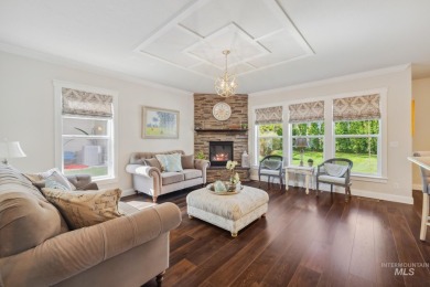 This stunning, custom-built home features both a primary and on Hunters Point Golf Club in Idaho - for sale on GolfHomes.com, golf home, golf lot