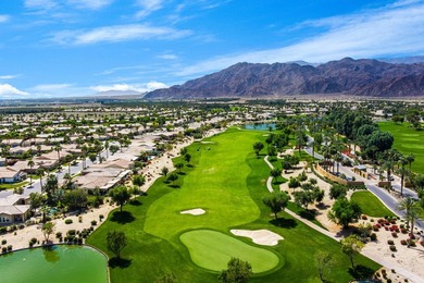 Perched on the 18th fairway with sweeping mountain, golf course on Golf Club At La Quinta in California - for sale on GolfHomes.com, golf home, golf lot