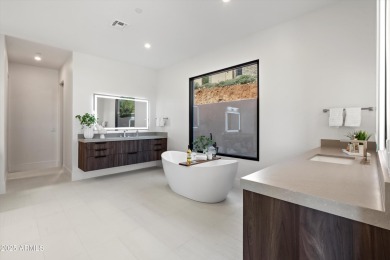 Contemporary new build designed for seamless indoor-outdoor on Eagle Mountain Golf Club in Arizona - for sale on GolfHomes.com, golf home, golf lot