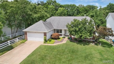 The curb appeal of this spacious O'Fallon ranch home is on The Falls Golf Club in Missouri - for sale on GolfHomes.com, golf home, golf lot