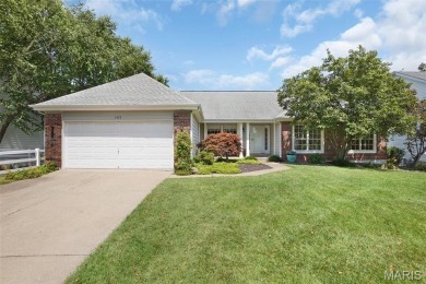 The curb appeal of this spacious O'Fallon ranch home is on The Falls Golf Club in Missouri - for sale on GolfHomes.com, golf home, golf lot