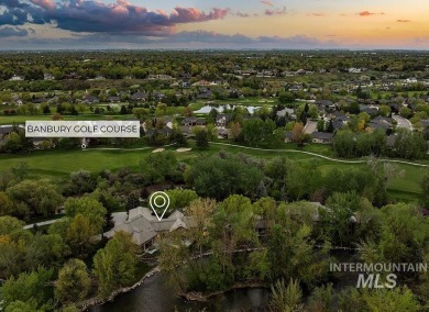 An extraordinary 1.5+ acre riverfront estate enveloped by water on BanBury Golf Club in Idaho - for sale on GolfHomes.com, golf home, golf lot