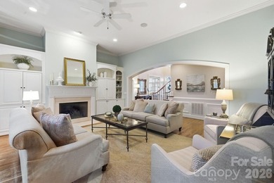 Set on a private golf course lot overlooking the 6th hole, this on Trump National Golf Club Charlotte in North Carolina - for sale on GolfHomes.com, golf home, golf lot