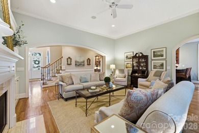 Set on a private golf course lot overlooking the 6th hole, this on Trump National Golf Club Charlotte in North Carolina - for sale on GolfHomes.com, golf home, golf lot