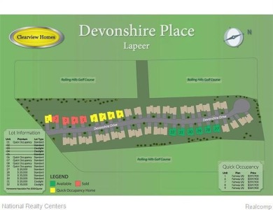 Award winning Clearview Homes just broke ground on this on Rolling Hills Golf Club in Michigan - for sale on GolfHomes.com, golf home, golf lot