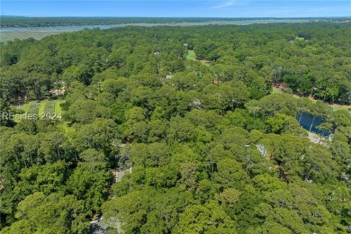 Nestled amidst stunning landscapes adorned with majestic trees on Long Cove Club in South Carolina - for sale on GolfHomes.com, golf home, golf lot