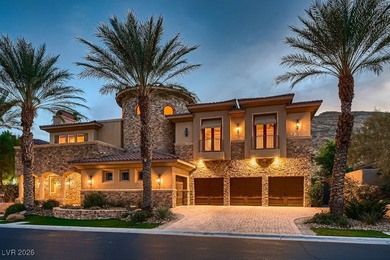 Experience the pinnacle of luxury living in this 8,447 SF on Red Rock Country Club in Nevada - for sale on GolfHomes.com, golf home, golf lot