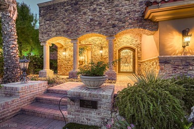 Experience the pinnacle of luxury living in this 8,447 SF on Red Rock Country Club in Nevada - for sale on GolfHomes.com, golf home, golf lot