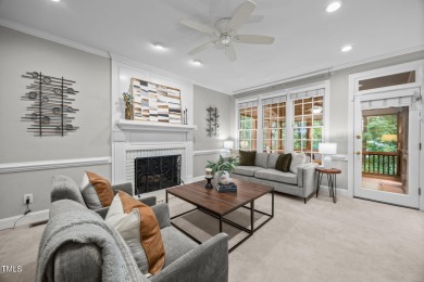 Nestled on a desirable corner lot, surrounded by mature trees in on Devils Ridge Golf Club in North Carolina - for sale on GolfHomes.com, golf home, golf lot