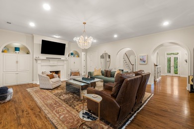 A wood-beamed pavilion, a fire pit glowing under string lights on Canebrake Country Club in Mississippi - for sale on GolfHomes.com, golf home, golf lot