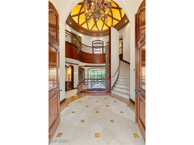 Tuscan grandeur at The Estates at Southern Highlands. Built w/ on Southern Highlands Golf Club in Nevada - for sale on GolfHomes.com, golf home, golf lot