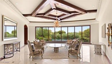 Tuscan grandeur at The Estates at Southern Highlands. Built w/ on Southern Highlands Golf Club in Nevada - for sale on GolfHomes.com, golf home, golf lot