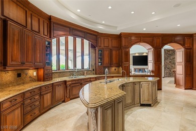 Tuscan grandeur at The Estates at Southern Highlands. Built w/ on Southern Highlands Golf Club in Nevada - for sale on GolfHomes.com, golf home, golf lot