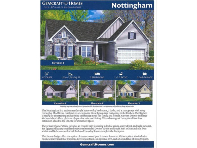 The Nottingham is a 3 bedroom, 2 bathroom ranch style home with on Captains Cove Golf and Yacht Club in Virginia - for sale on GolfHomes.com, golf home, golf lot