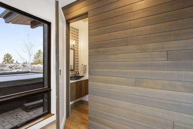 Commanding a private position on Tetherow's 18th tee, this on Tetherow Golf Club in Oregon - for sale on GolfHomes.com, golf home, golf lot