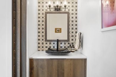 Commanding a private position on Tetherow's 18th tee, this on Tetherow Golf Club in Oregon - for sale on GolfHomes.com, golf home, golf lot