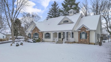 Stunning custom Cape Cod style home in a sought-after lake and on Harbor Hills Country Club in Ohio - for sale on GolfHomes.com, golf home, golf lot