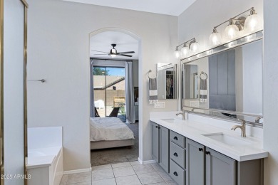 This delightful single-story residence offers 3 spacious on The Golf Club At Johnson Ranch in Arizona - for sale on GolfHomes.com, golf home, golf lot