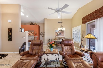 Impeccably maintained 2-bedroom, 2-bathroom Doral model home on Tuscany Falls At Pebble Creek in Arizona - for sale on GolfHomes.com, golf home, golf lot