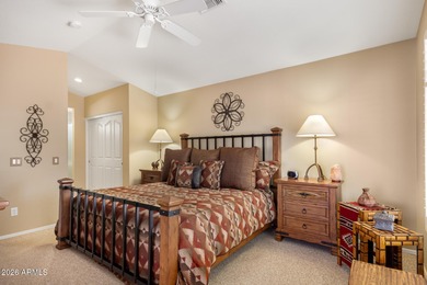 Impeccably maintained 2-bedroom, 2-bathroom Doral model home on Tuscany Falls At Pebble Creek in Arizona - for sale on GolfHomes.com, golf home, golf lot