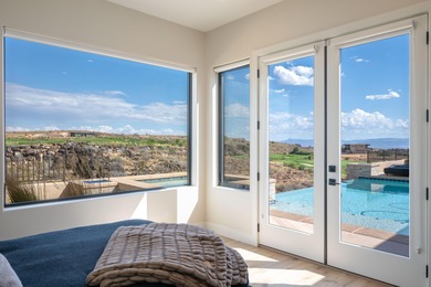 Experience refined desert living in this stunning custom home on The Ledges Golf Club in Utah - for sale on GolfHomes.com, golf home, golf lot