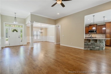 One of a kind custom, ranch-style home with courtyard entry and on Anderson Creek Golf Club in North Carolina - for sale on GolfHomes.com, golf home, golf lot