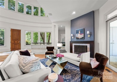 Escape to this sleek 5 bed, 4.5 bath two story contemporary home on Carmel Country Club in North Carolina - for sale on GolfHomes.com, golf home, golf lot