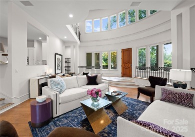 Escape to this sleek 5 bed, 4.5 bath two story contemporary home on Carmel Country Club in North Carolina - for sale on GolfHomes.com, golf home, golf lot