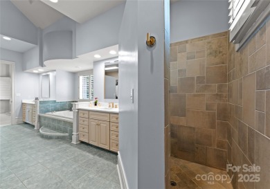 Escape to this sleek 5 bed, 4.5 bath two story contemporary home on Carmel Country Club in North Carolina - for sale on GolfHomes.com, golf home, golf lot