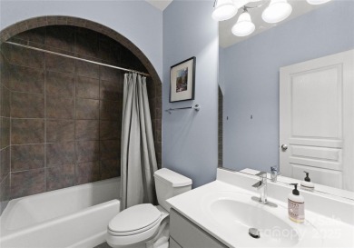 Escape to this sleek 5 bed, 4.5 bath two story contemporary home on Carmel Country Club in North Carolina - for sale on GolfHomes.com, golf home, golf lot