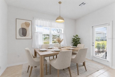Situated on a corner lot, this contemporary two-story home with on Venetian Bay Golf Course in Florida - for sale on GolfHomes.com, golf home, golf lot