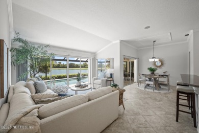 The great room beckons with a view overlooking a 12' x 35' on Grand Haven Golf Club in Florida - for sale on GolfHomes.com, golf home, golf lot