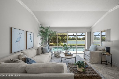 The great room beckons with a view overlooking a 12' x 35' on Grand Haven Golf Club in Florida - for sale on GolfHomes.com, golf home, golf lot