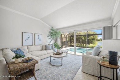 The great room beckons with a view overlooking a 12' x 35' on Grand Haven Golf Club in Florida - for sale on GolfHomes.com, golf home, golf lot