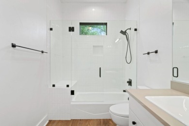 Stylish Hill Country contemporary home backing up to the #1 tee on Apple Rock Golf Course - Horseshoe Bay in Texas - for sale on GolfHomes.com, golf home, golf lot