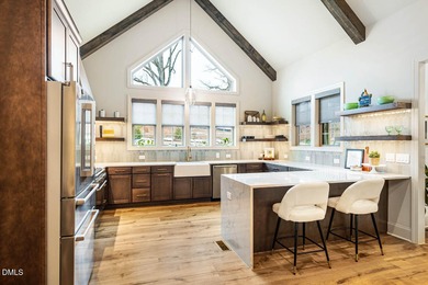 Stunning custom ''Brighton Farmhouse'' by Homes By Dickerson in on Croasdaile Country Club in North Carolina - for sale on GolfHomes.com, golf home, golf lot