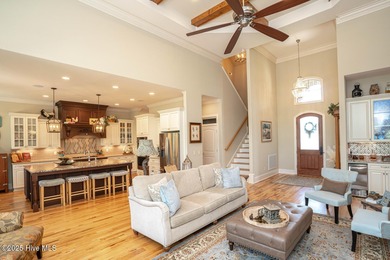 Stunning one-of-a-kind custom stone beauty with pond/golf course on Ocean Ridge Plantation in North Carolina - for sale on GolfHomes.com, golf home, golf lot