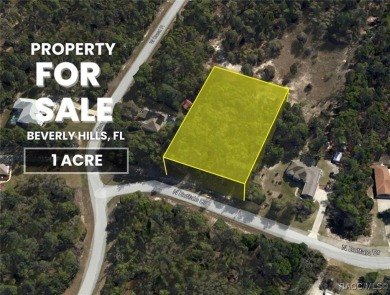 Build your dream home on this beautiful one-acre lot in Beverly on Pine Ridge Community Golf and Country Club in Florida - for sale on GolfHomes.com, golf home, golf lot