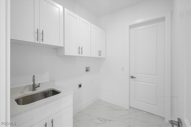 Corner lot new construction offering 3 bedrooms and 2 bathrooms on Lehigh Resort Club in Florida - for sale on GolfHomes.com, golf home, golf lot