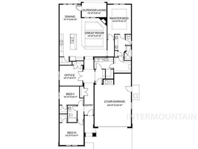 The Birkdale plan featuring black exterior windows making a on Falcon Crest Golf Club in Idaho - for sale on GolfHomes.com, golf home, golf lot