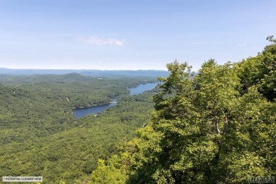 Captivating long-range views of the Blue Ridge Mountains await! on Lake Toxaway Country Club in North Carolina - for sale on GolfHomes.com, golf home, golf lot