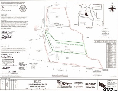 Newly platted build-able lots on Hideaway's Fishing Lake! Come on Hide-A-Way Lake Golf Course in Texas - for sale on GolfHomes.com, golf home, golf lot