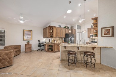 This immaculate, well-maintained home is nestled in a quiet on Tuscany Falls At Pebble Creek in Arizona - for sale on GolfHomes.com, golf home, golf lot