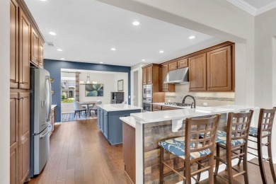 Step into this beautifully appointed two-bedroom, two and a half on Wildhorse Golf Club of Robson Ranch in Texas - for sale on GolfHomes.com, golf home, golf lot
