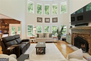 This custom-built home sits on a roundabout cul-de-sac nestled on Hampton Golf Village in Georgia - for sale on GolfHomes.com, golf home, golf lot