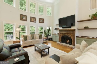 This custom-built home sits on a roundabout cul-de-sac nestled on Hampton Golf Village in Georgia - for sale on GolfHomes.com, golf home, golf lot
